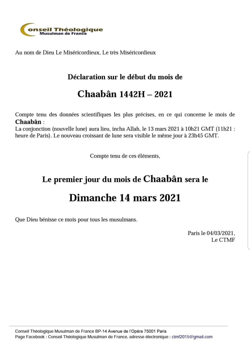 Mois CHAABAN